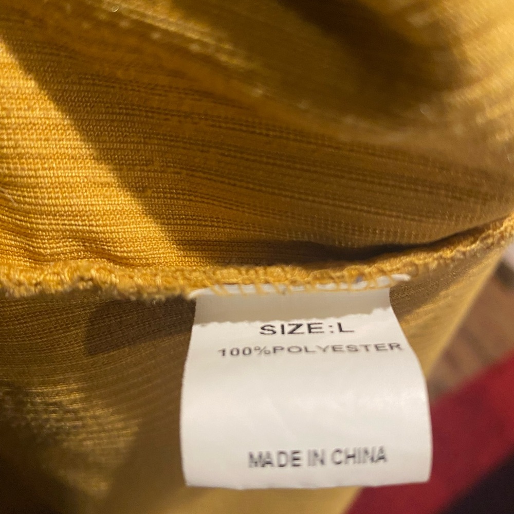 Mustard Yellow Corduroy Button-Up Shirt - Picture 5 of 5